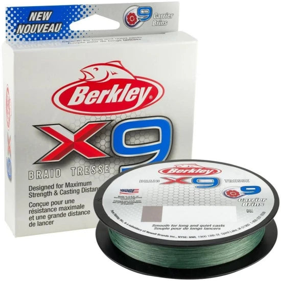 Fir Textil Berkley X9 Braid, Low Vis Green, 0.35mm, 36.3kg, 150m