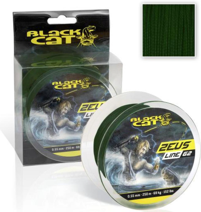 Fir Textil Black Cat Zeus Line G2, Green, 46kg, 0.45mm, 250m
