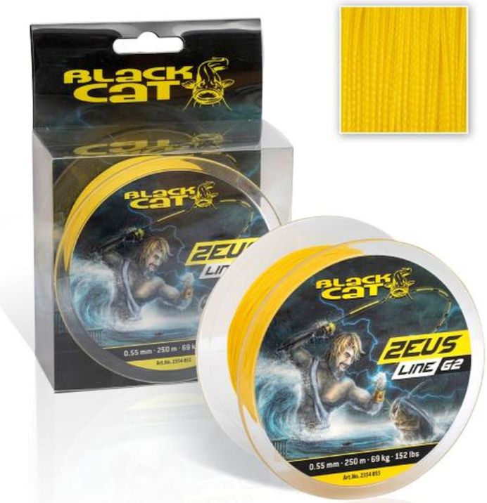 Fir Textil Black Cat Zeus Line G2, Yellow, 69kg, 0.55mm, 250m