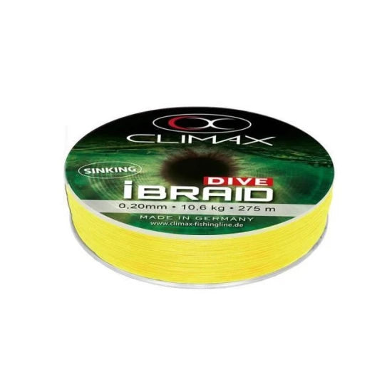 Fir Textil Climax Ibraid Dive Sinking, Fluo Yellow, 135m, 0.08mm, 3.2kg