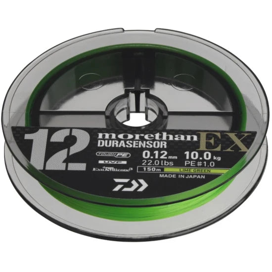 Fir Textil Daiwa Morethan Durasensor X12 Ex+si3 Lime Green, 0.12mm, 150m, 10kg