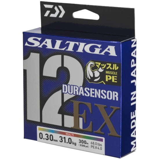 Fir Textil Daiwa Saltiga Durasensor X12 Ex+si3 Multicolor, 0.35mm, 300m, 45kg