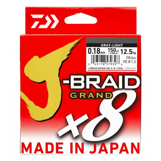 Fir Textil Daiwa J-Braid Grand X8 135M Gray Light 0.28mm 26.5kg