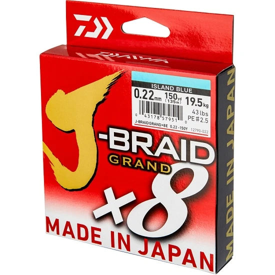 Fir Textil Daiwa J-braid Grand X8 Albastru 135m 0.10mm 7.00kg