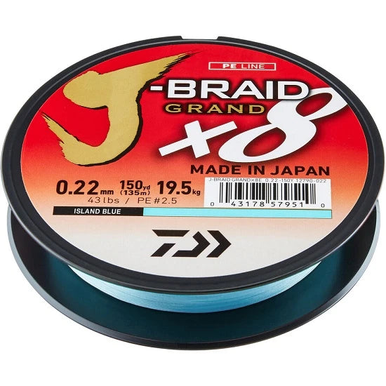 Fir Textil Daiwa J-braid Grand X8 Albastru 135m 0.20mm 16.00kg