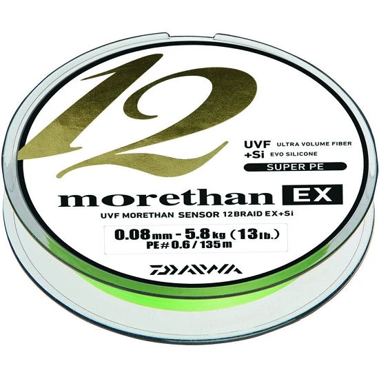 Fir Textil Daiwa Morethan 12 Braid Ex+si 135m 0.12mm 10.2kg