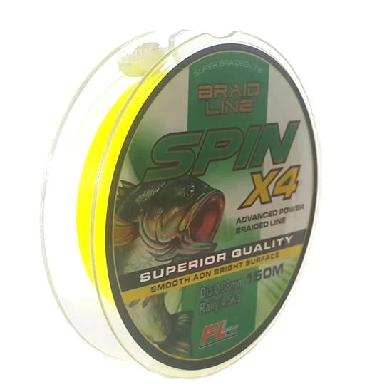 Fir Textil Fl Spin X4 Yellow 150m 9.00kg 0.16mm