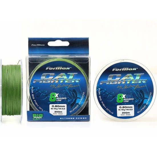 Fir Textil Formax Cat Fighter Braid X8, Verde, 39.76kg, 0.40mm, 200m