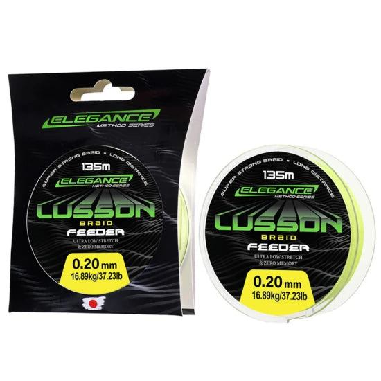 Fir Textil Formax Lusson Feeder Braid, Galben Fluo, 9.78kg, 0.16mm, 135m