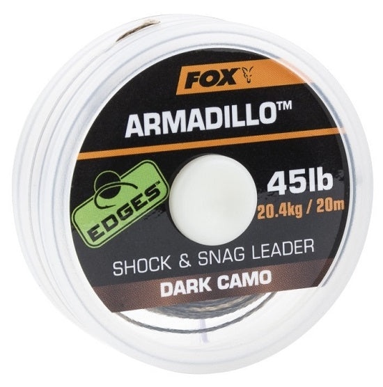 Fir Textil FOX Armadillo Shock And Snag Leader Dark Camo 20m 65lbs 29.5kg