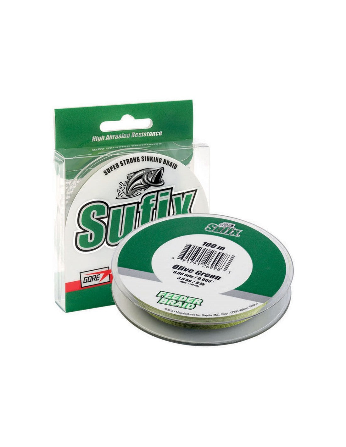 Fir Textil Feeder Sufix Braid Olive Green 0.10mm 150m 4.5kg