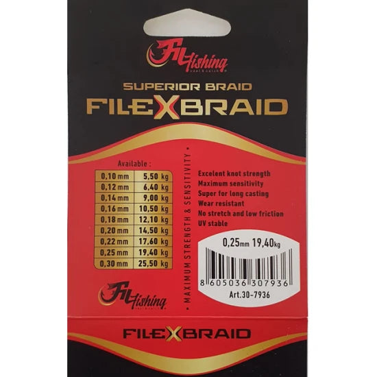 Fir Textil Filfishing Filexbraid (powerful) 100m, 0.25mm, 19.40kg