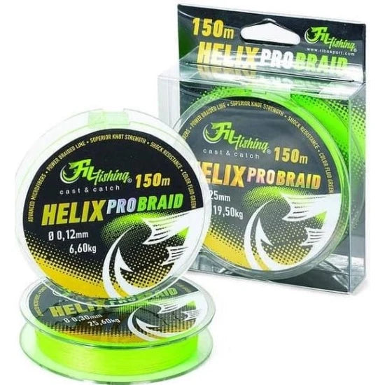 Fir Textil Filfishing Helix Spinning Fluo Braid 0.08mm 3.90kg 150m