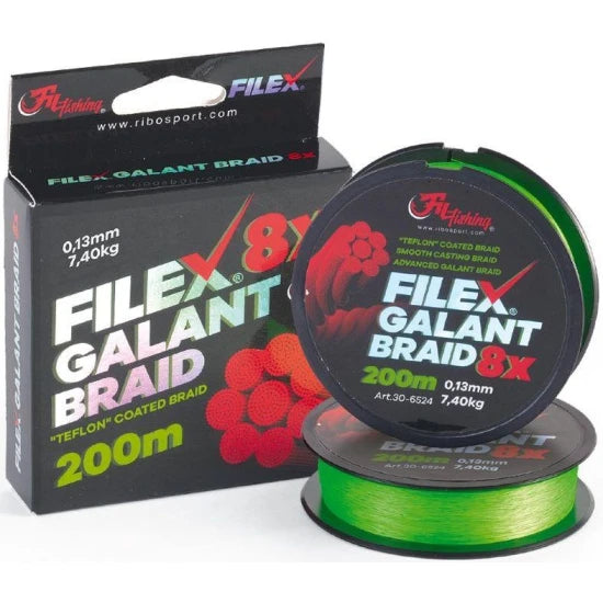 Fir Textil Filex Galant Spinning X8 Braid, Green, 5.90kg, 0.10mm, 200m