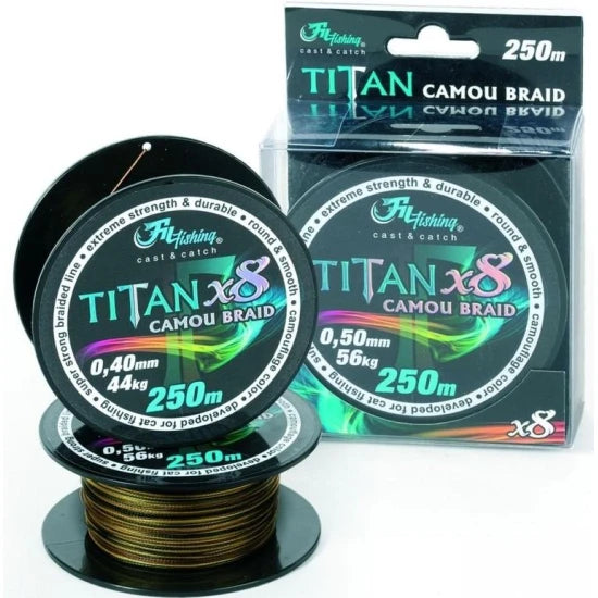 Fir Textil Filfishing Titan Catfish Camo X 8 Braid 0.70 Mm 250m 84kg