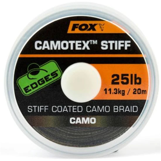 Fir Textil Fox Edges Camotex Stiff, 15.8kg-35lbs, 20m