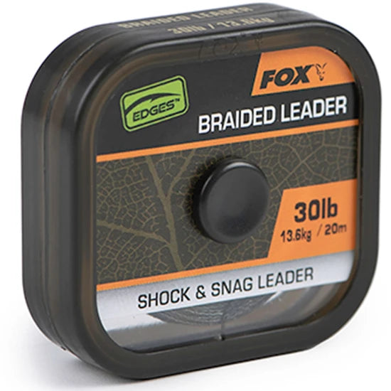 Fir Textil Fox Naturals Braided Leader, 20m, 30lb/13.6kg