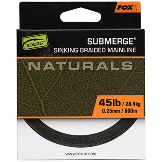 Fir Textil Fox Submerge Naturals Braid, Green, 600m, 0.25mm, 45lb/20.4kg