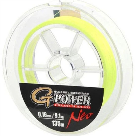 Fir Textil Gamakatsu G-power Premium Braid Fluo-yellow, 11.4kg, 0.18mm, 135m