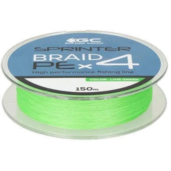 Fir Textil Golden Catch Sprinter Pe X4 Lime Green, 8.9kg, 0.181mm, 150m