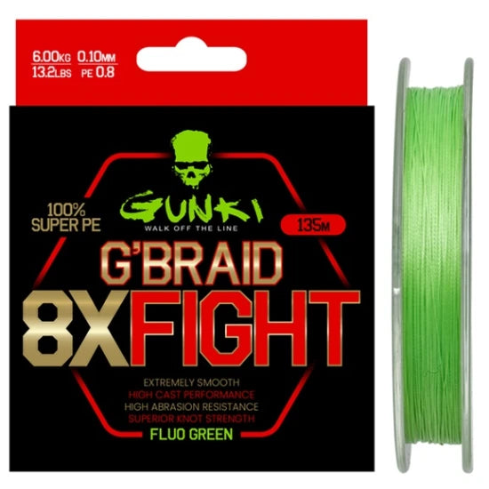 Fir Textil Gunki G Braid 8x Fighting, 9.5kg, 0.15mm, 135m