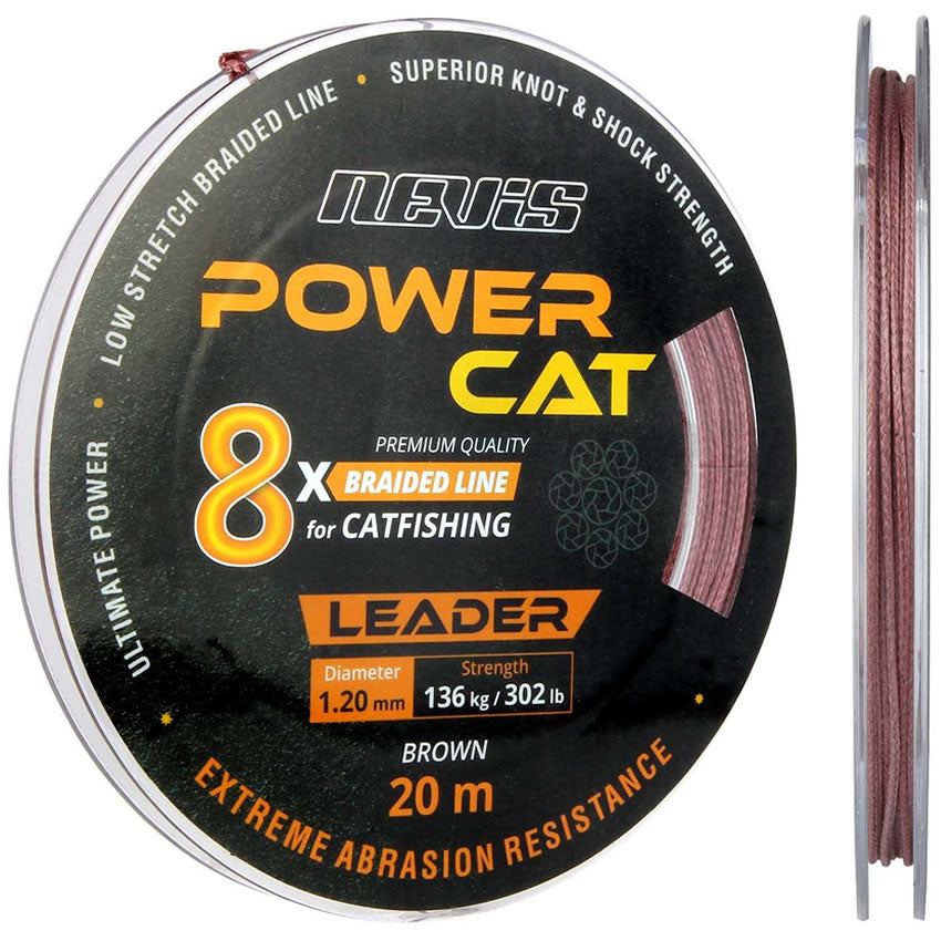 Fir Textil Inaintas Nevis Powercat Braid Leader x8, 20m, 0.80mm, 84kg
