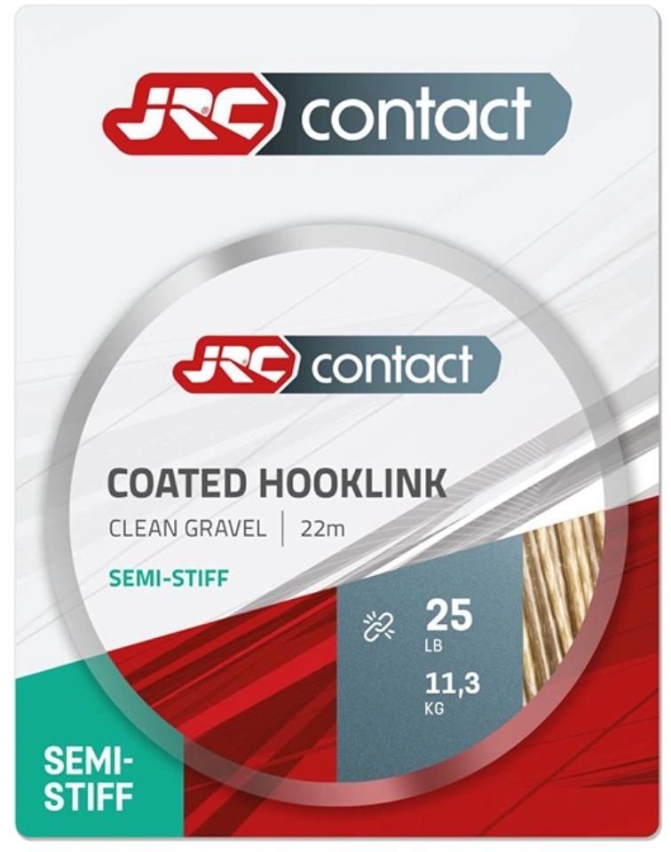 Fir Textil JRC Contact Coated Hooklink Semi Stiff, Clear Gravel, 13.6kg, 30lbs, 22m