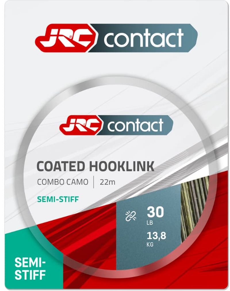 Fir Textil JRC Contact Coated Hooklink Semi Stiff, Deep Silt, 13.6kg, 30lbs, 22m
