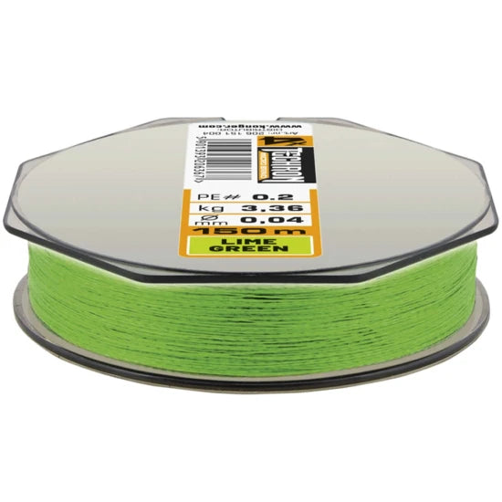 Fir Textil Kamatsu Techron Micro Braid X4, Lime Green, 0.06mm, 4.12kg, 150m