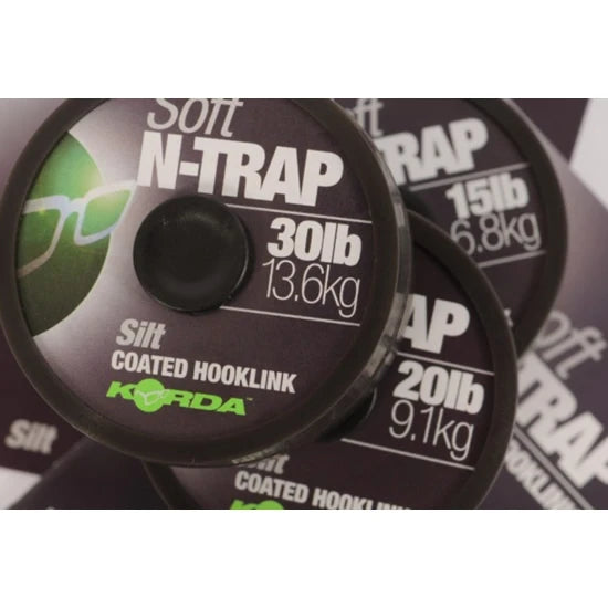 Fir Textil Korda N-trap Soft Coated, Silt, 20lbs, 20m