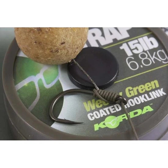 Fir Textil Korda N-trap Soft Coated, Weedy Green, 15lbs, 20m