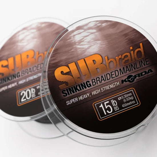 Fir Textil Korda Subbraid, Sinking, 20lb/0.34mm, 1200m