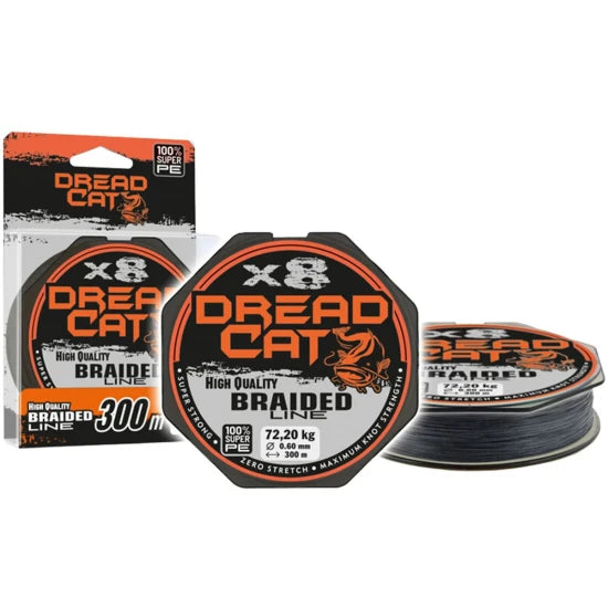 Fir Textil Konger Dread Cat Braided Vx8 Negru, 300m, 0.50mm, 59.6kg