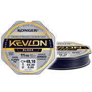 Fir Textil Konger Rigging Line Kevlon X4 Black 0.20mm, 22.3kg, 10m