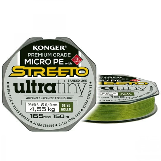 Fir Textil Konger Streeto Ultra Tiny Olive Green 0.10mm, 4.55kg, 150m