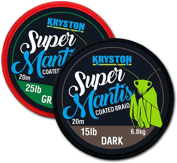 Fir Textil Kryston Super Mantis Coated Braid, Dark Silt, 20m, 15lbs