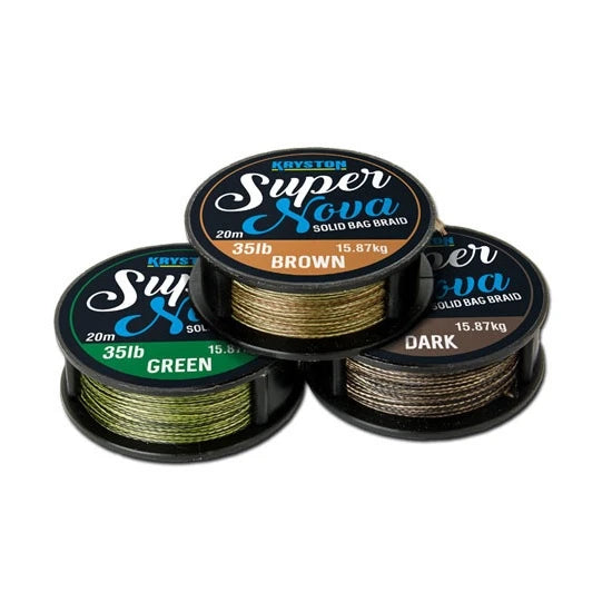 Fir Textil Kryston Super Nova Solid Bag Supple Dark Silt 15lb, 20m