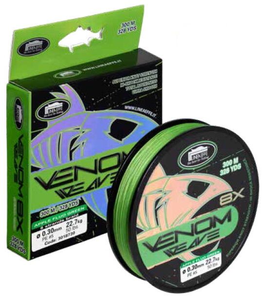 Fir Textil LINEAEFFE Venom Weave X8 Green, 17kg, 0.25mm, 150m