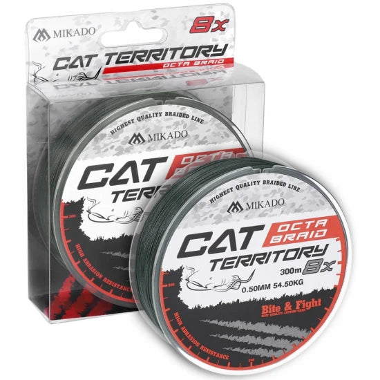 Fir Textil Mikado Cat Territory Octa Braid, Green, 0.50mm, 53.3kg, 300m