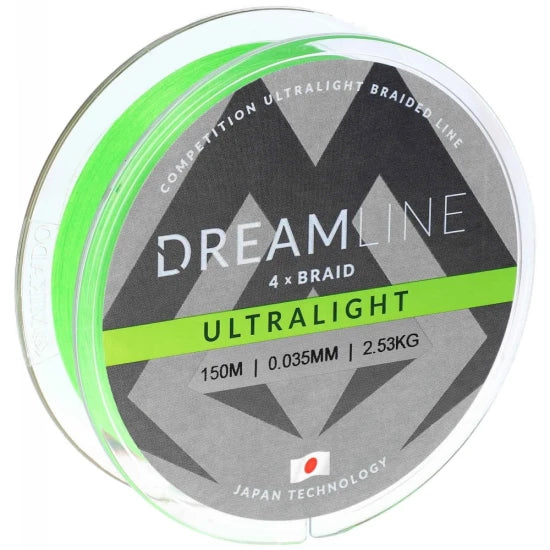 Fir Textil Mikado Dreamline Ultralight 4x, Fluo Green,  0.035mm, 2.53kg, 150m