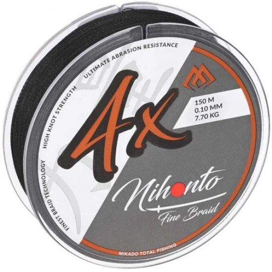 Fir Textil Mikado Nihonto Fine Braid, Black, 0.30mm, 29.6kg, 15m