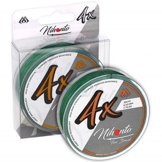 Fir Textil Mikado Nihonto Fine Braid, Green, 0.30mm, 29.9kg, 10m