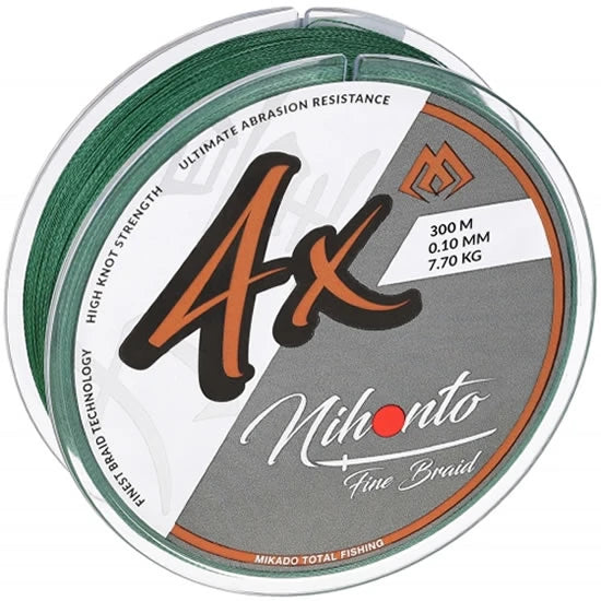 Fir Textil Mikado Nihonto Fine Braid, Green, 0.30mm, 29.9kg, 10m
