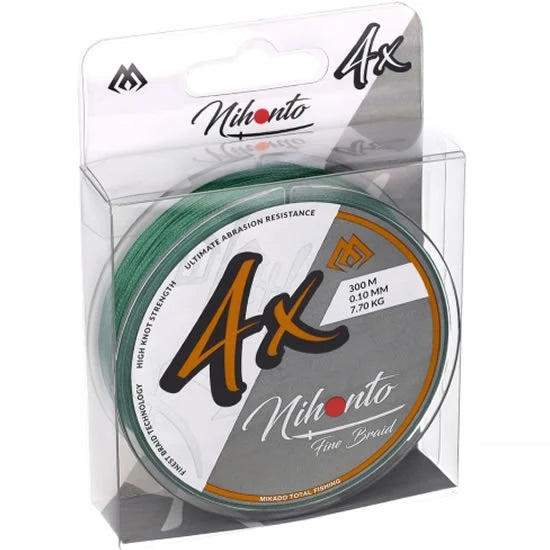 Fir Textil Mikado Nihonto Fine Braid, Green, 0.30mm, 29.9kg, 10m