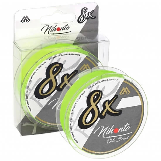 Fir Textil Mikado Nihonto Octa Braid,  Fluo Yellow, 0.06mm, 4.15kg, 150m