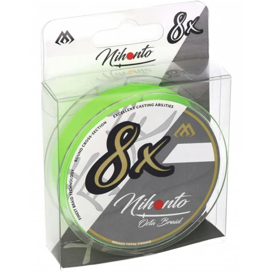 Fir Textil Mikado Nihonto Octa Braid,  Fluo Yellow, 0.08mm, 5.15kg, 150m