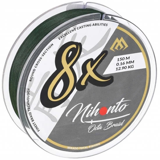 Fir Textil Mikado Nihonto Octa Braid,  Green, 0.23mm, 20.8kg, 10m