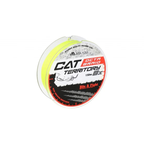Fir Textil Mikado Cat Territory Octa Braid - 0.70mm/76.4kg/150m - Fluo Yellow