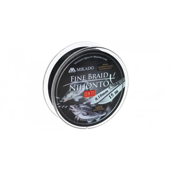 Fir Textil Mikado Nihonto Fine Braid Black 0.08 15m