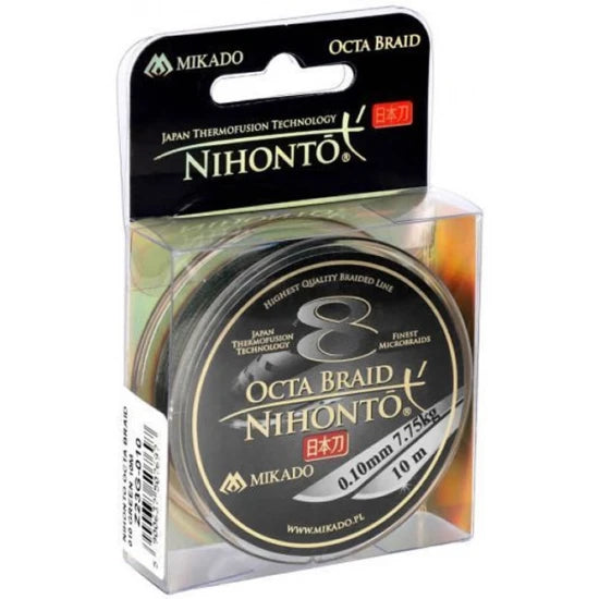 Fir Textil Mikado Nihonto Octa Braid Black 10m, 0.16mm, 12.9kg